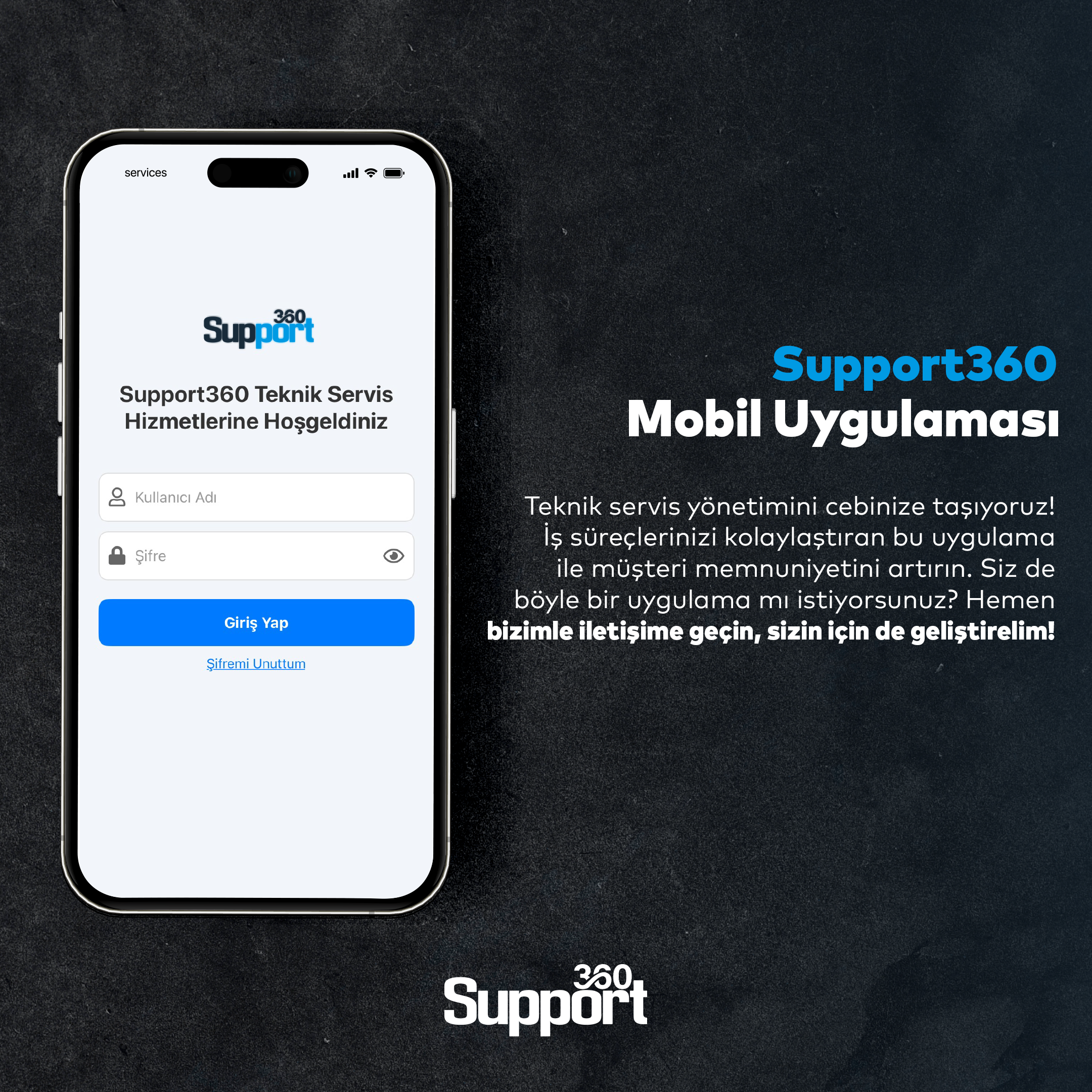 Support360 Teknik Servis ve Bakım Yazılımı